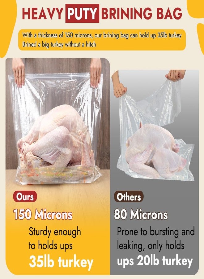 YQL أكياس النقع YQL - عبوة 2، 26''x22''، تحمل حتى 35 رطل مع خيوط قطنية، إغلاق مزدوج بسحاب للدجاج، الديك الرومي، اللحم البقري، لحم الخنزير، لحم الخنزير المقدد - Image 4