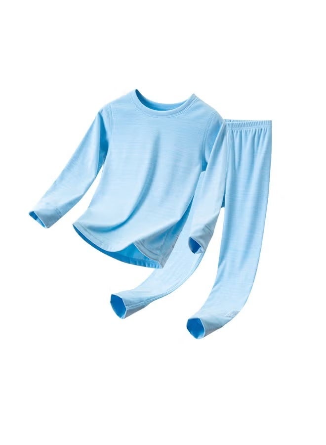 general 1 set of children's thermal underwear, thickened pajamas, winter cotton sweater - Image 3
