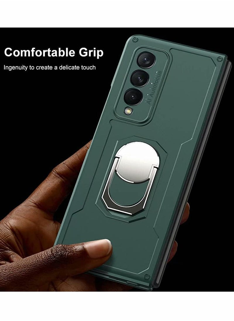 Excefore Samsung Z Fold 3 Case Cover with 360 Degree Rotating Ring Holder