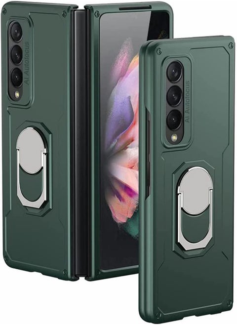 Excefore Samsung Z Fold 3 Case Cover with 360 Degree Rotating Ring Holder