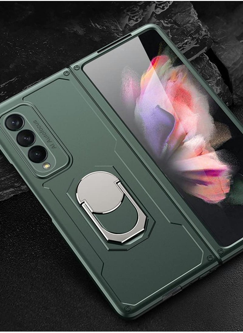 Excefore Samsung Z Fold 3 Case Cover with 360 Degree Rotating Ring Holder