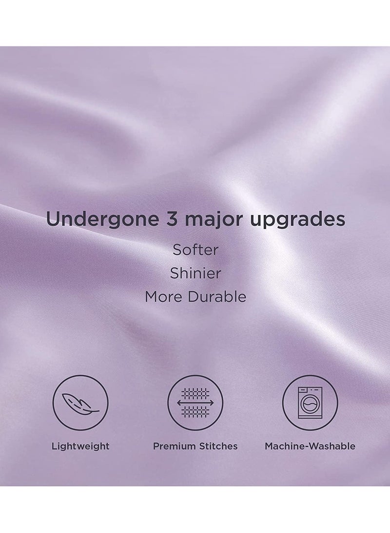 Silk Satin Pillowcase for Hair and Skin Care, Set of 2 Queen Size (51cm x 76cm), Soft Smooth Breathable Silk Pillow Covers, Luxurious Envelope  - Image 2