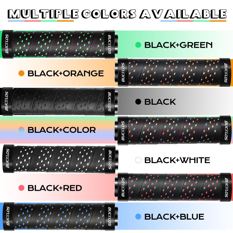 BUCKLOS Double Lock on Handlebar Grips - Mountain Bike MTB Handle Bar Soft Non-Slip Bicycle Rubber Handle bar Grip for MTB, BMX, Scooter, Beach Cruiser, Folding Bike - Image 5