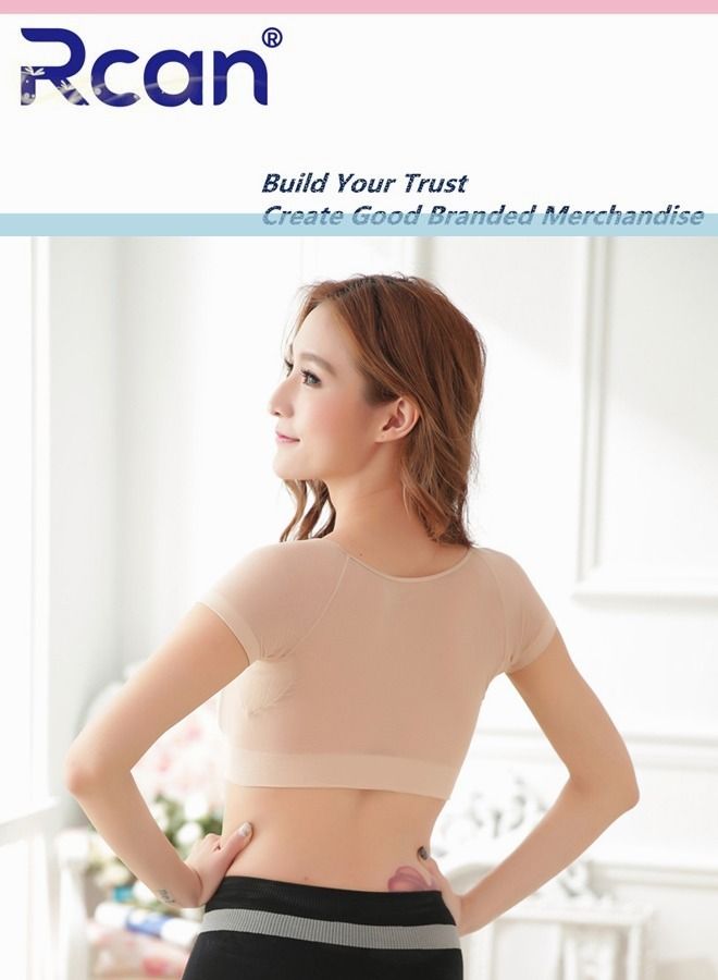 Rcan Underarm Sweat Pad Quick Dry Protective Chest Underwear Ultra Thin Anti-Slip Anti-Sweat Deodorant Washable Tank Top For Women - Image 3