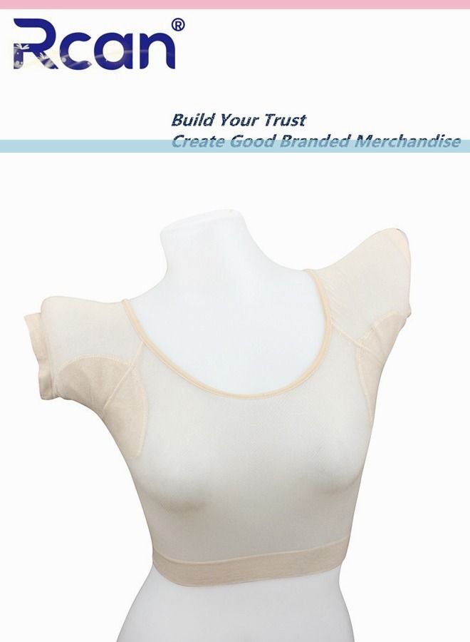 Rcan Underarm Sweat Pad Quick Dry Protective Chest Underwear Ultra Thin Anti-Slip Anti-Sweat Deodorant Washable Tank Top For Women - Image 4