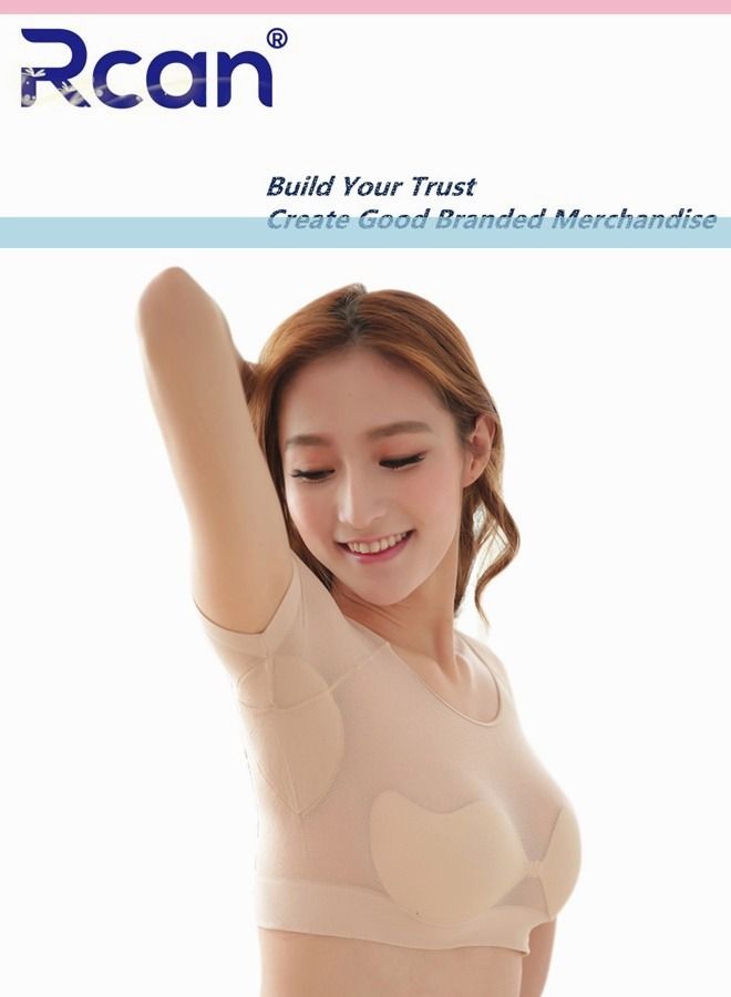 Rcan Underarm Sweat Pad Quick Dry Protective Chest Underwear Ultra Thin Anti-Slip Anti-Sweat Deodorant Washable Tank Top For Women - Image 1