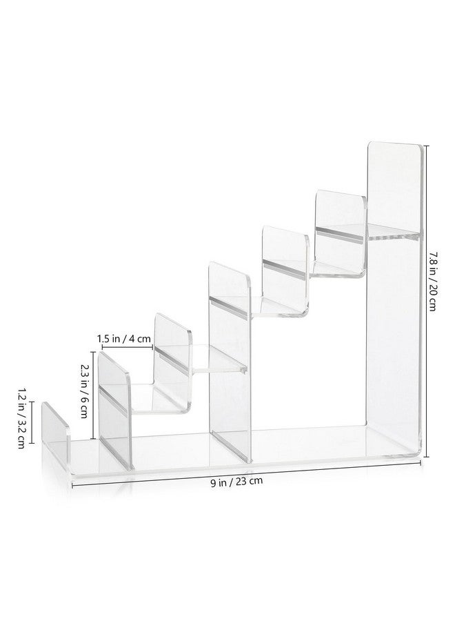 Cabilock Cabilock Acrylic Purse Display 6- Tier Display Stand Acrylic Riser Display Shelf Wallet Display Stand Holder Shelf Storage- Holds Womans Purse, Hanging Bag  - Image 2