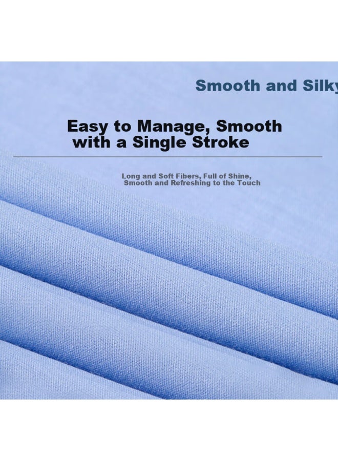 Romon Romon Men's Long-sleeve Shirt, Business Wrinkle-free Professional Work Uniform Shirt For Men, Blue M - Image 4