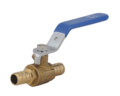 LD- 1/2" PEX Brass Ball Valve,1/2-in PEX LF Brass Shut off Ball Valve with Red & Blue Long Lever, Pex Barb Water Valve with cUPC Certified for Cold and Hot water-LD Brand (10-Pack) - Image 3
