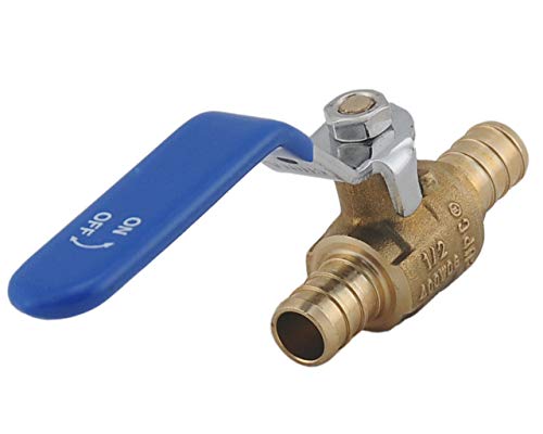 LD- 1/2" PEX Brass Ball Valve,1/2-in PEX LF Brass Shut off Ball Valve with Red & Blue Long Lever, Pex Barb Water Valve with cUPC Certified for Cold and Hot water-LD Brand (10-Pack) - Image 5