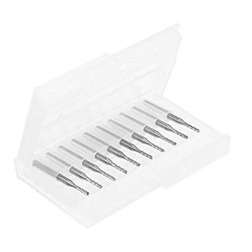Nxtop 10Pcs 1.7mm Carbide End Mill Engraving Milling Cutter CNC Router Bits for PCB Machine, 1/8" Shank - Image 4