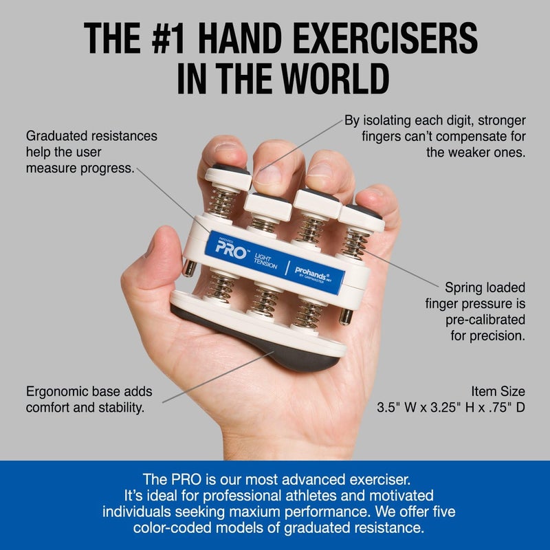 Prohands PRO Hand Exerciser, Finger Exerciser (Hand Grip Strengthener), Spring-Loaded, Finger-Piston System, Isolate and Exercise Each Finger - Image 4