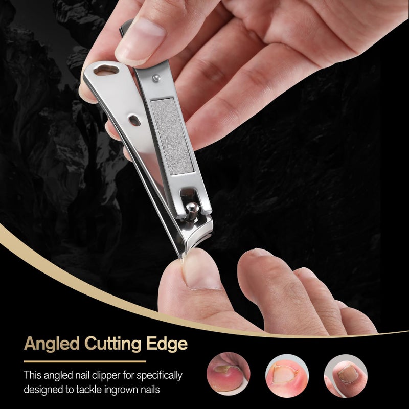 FERYES Ingrown Nail Clipper - Slant Curved Blade Nail Clipper for Thick Toenails and Ingrown Nails, Podiatrist Toenail Clippers for Seniors and Men - Image 4