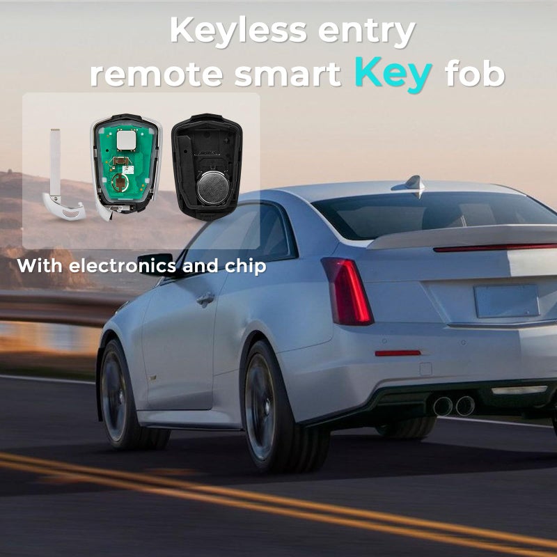 HelloAuto Car Key Fob Keyless Entry Remote Fit for Cadillac ATS Escalade XTS CTS XT5 2014-2019, for Cadillac CTS Sedan, KeyFob 5 Button Accessories(HYQ2AB) - Image 3