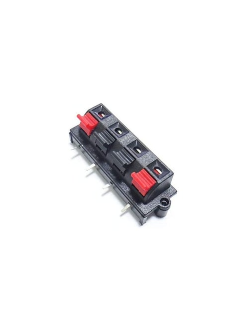 UHcom 4 pin Red and Black Spring Push Type Loud speaker wire Audio Terminal Board Connector