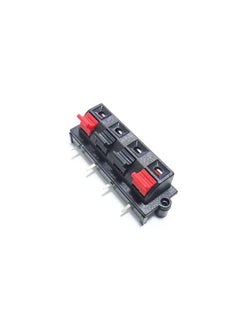 UHcom 4 pin Red and Black Spring Push Type Loud speaker wire Audio Terminal Board Connector