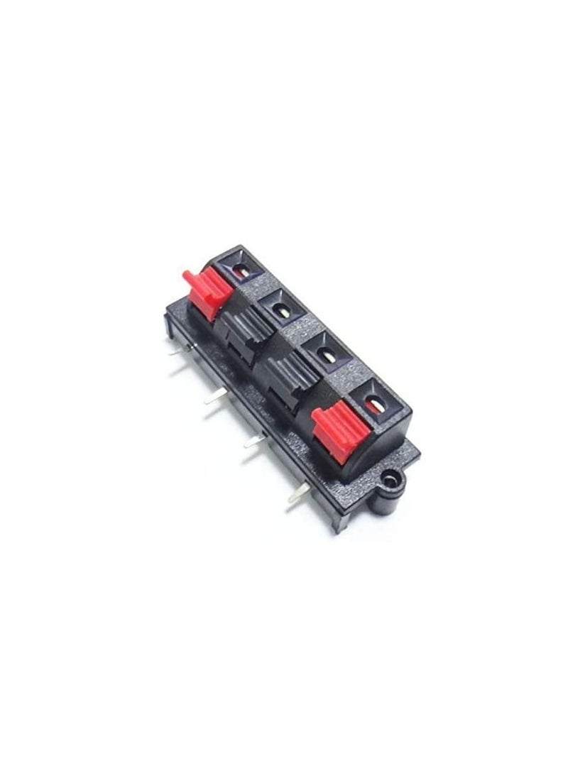 UHcom - UHcom 4 pin Red and Black Spring Push Type Loud speaker wire Audio Terminal Board Connector - Image 1