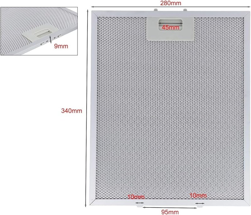 مرشح شحم مكون من 5 طبقات مطلية بالألومنيوم مقاس 13.39 × 11.02 بوصة بديل لـ FHEE229SC9S FHEE26A9S OR908CXA - Image 3