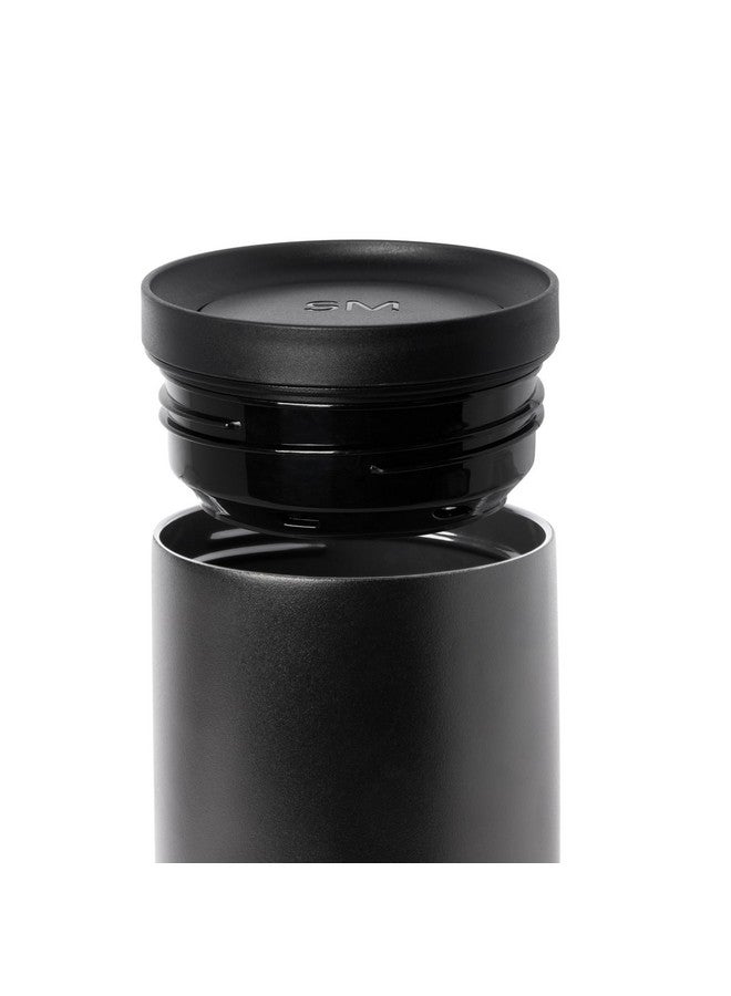 Simple Modern Travel Coffee Mug Tumbler with 360° Lid | Ceramic-Lined Insulated Stainless Steel Cold Brew Iced Coffee Cup | Gifts for Women Men Her Him | Voyager Signature | 16oz | Midnight Black - Image 2