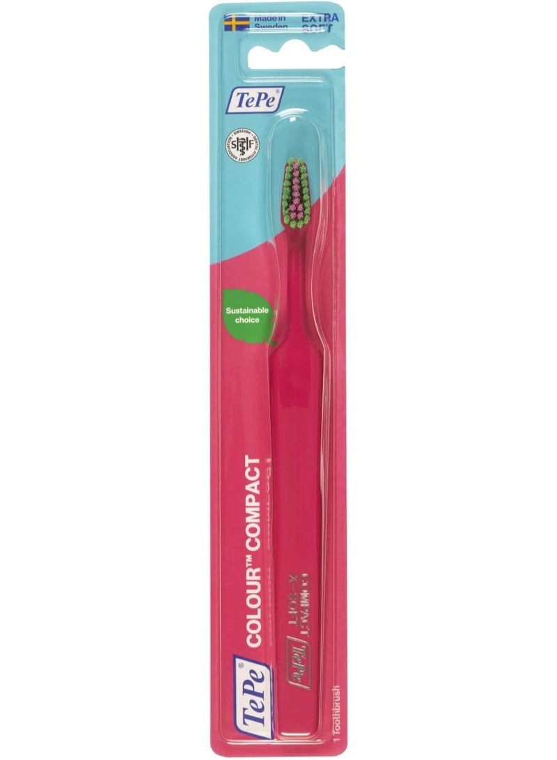 Tepe Color Compact Ultra Soft Toothbrush  Pink - Image 1