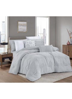Hours Comforter Set With An Elegant Pattern And Durable Fabric, 8 Pieces, King Size 250x230 cm Microfiber  - Image 2