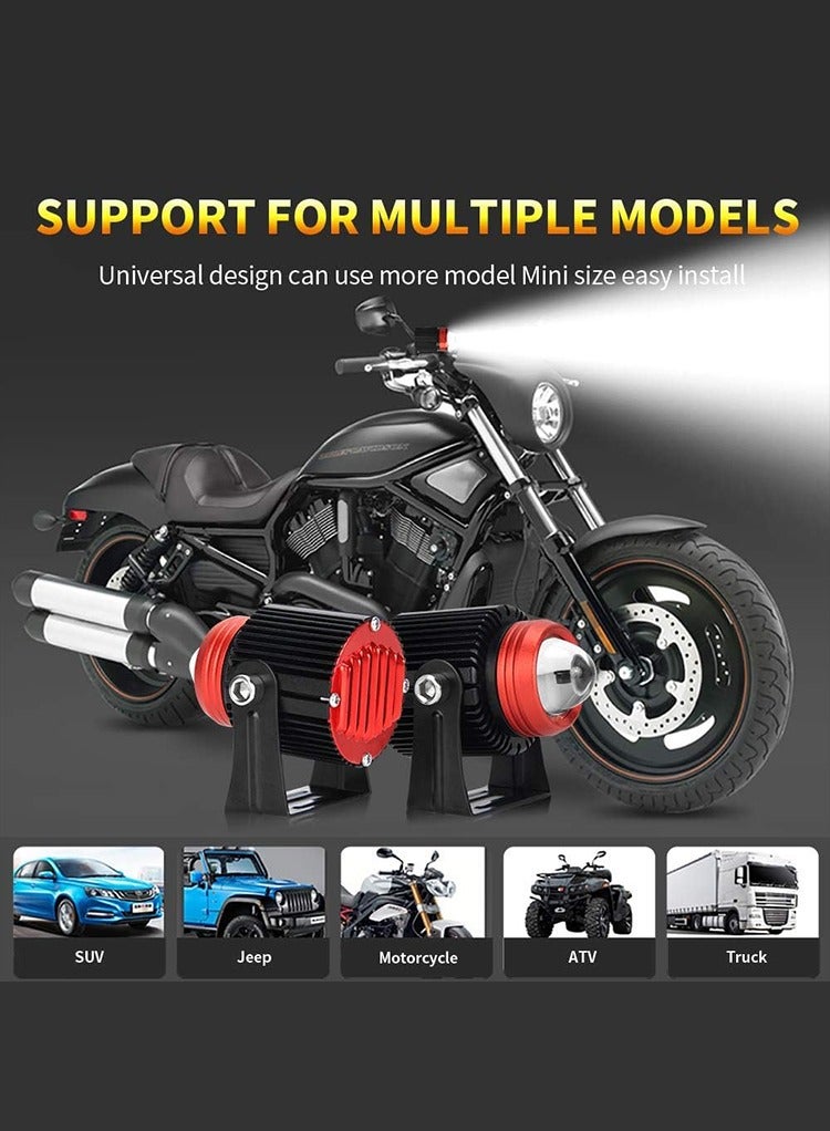 مستر سمارت مصباح ضباب LED صغير من Mr Smart، 30 واط 3000 لومن، شعاع عالي/منخفض ثنائي اللون، مضاد للتوهج، مناسب للسيارات/الجيب/الدراجات النارية/السيارات الرياضية متعددة الاستخدامات/المركبات الرباعية/الشاحنات - Image 3