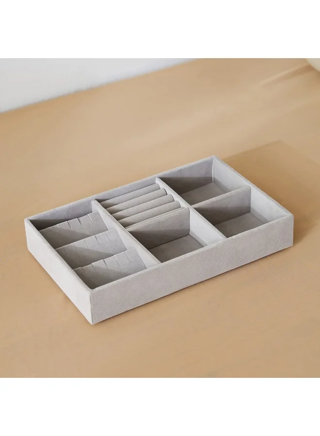 Home Box Velour 5-Compartment Jewellery Tray 29.1 x 4.5 x 18 cm