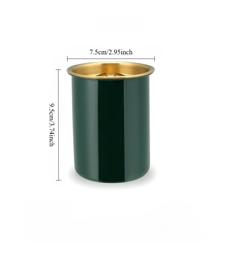 Stainless Steel Funnel Ashtray with Lid Random Color For Home Office - Image 5