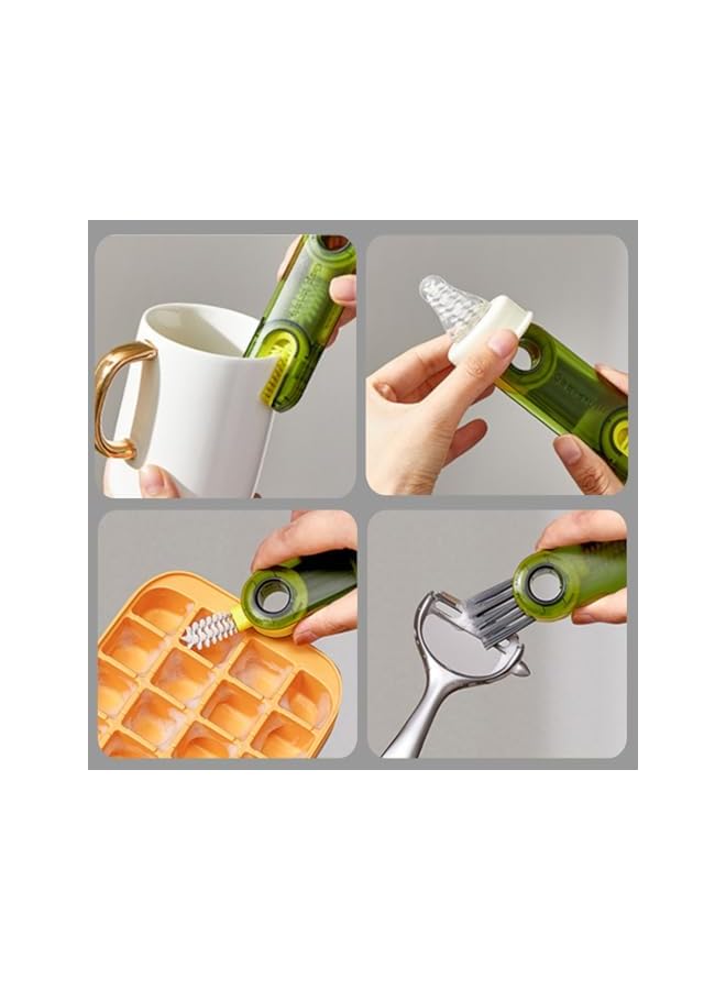 PROMASS Multifunctional Cleaning Brush 3 in 1, Tiny Cup Lid Detail Brush, U-Shaped Silicone Gap Cleaner, Straw Cleaner Tool Kit for Water Bottle, Glass, Tumbler - Image 4