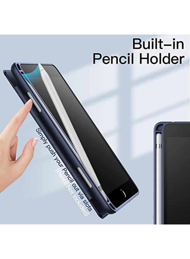 Jetech Case For Ipad Mini 5 4 7.9 Inch 2019 2015 Model With Pencil Holder Clear Transparent Back Shell Slim Stand Shockproof Tablet Cover Auto Wake Sleep Navy Blue - Image 4