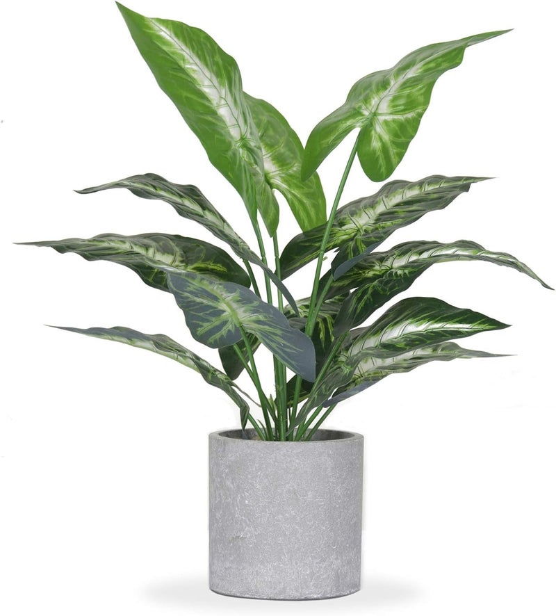 JC nateva 16" Small Fake Plants Artificial Tropical Faux Plants Indoor for Office Desk Shelf Bathroom Home Decor - Image 1