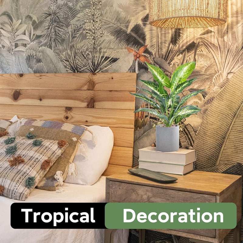 JC nateva 16" Small Fake Plants Artificial Tropical Faux Plants Indoor for Office Desk Shelf Bathroom Home Decor - Image 2