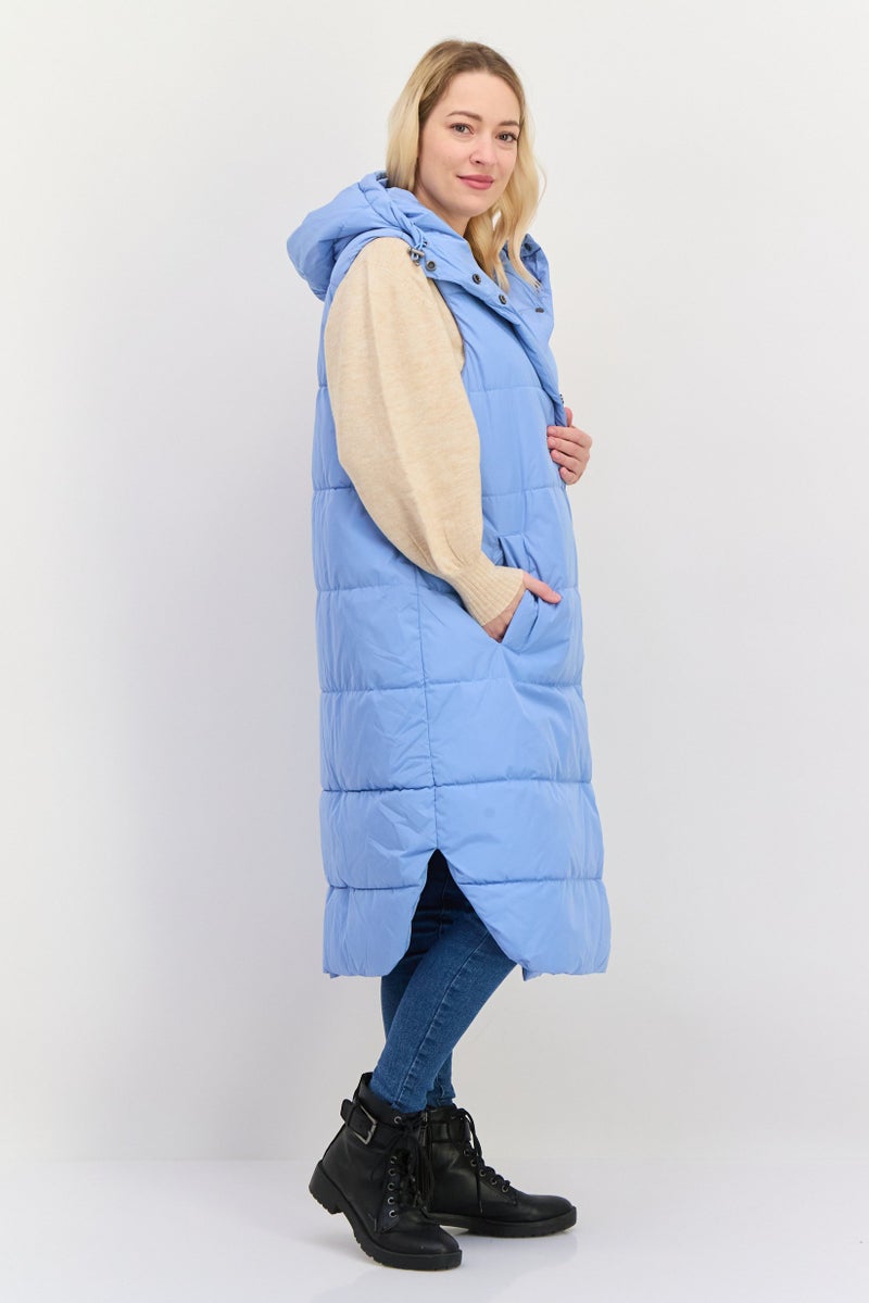 Tchibo Women Hooded Quilted jacket, Blue - Image 2