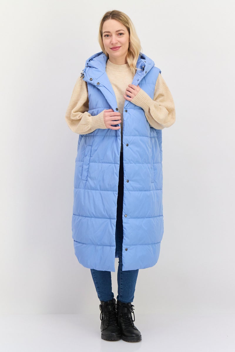 Tchibo Women Hooded Quilted jacket, Blue - Image 1