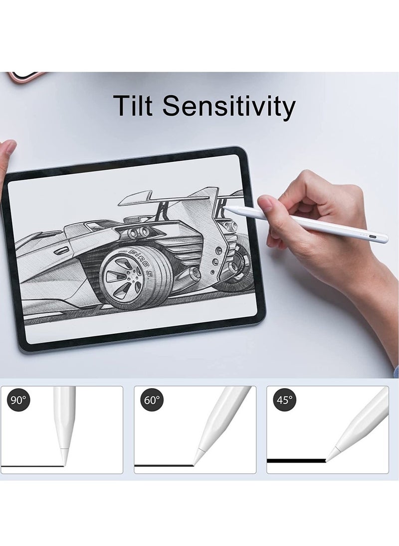 Stylus Pen for iPad - 13-Minute Fast Charging with Palm Rejection & Tilt Sensitivity, Compatible with 2018-2022 iPad Air 3/4/5, iPad Mini 5/6, iPad 6/7/8/9/10, iPad Pro 11"/12.9" - Image 2