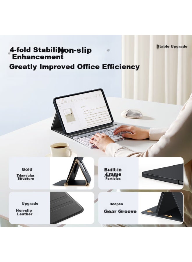 Smartdevil Protective Case For Redmi K Pad, Thin Kpad Cover 360° Rotating Full Protection Universal Soft Shell With Horizontal And Vertical Support, Black - Image 4