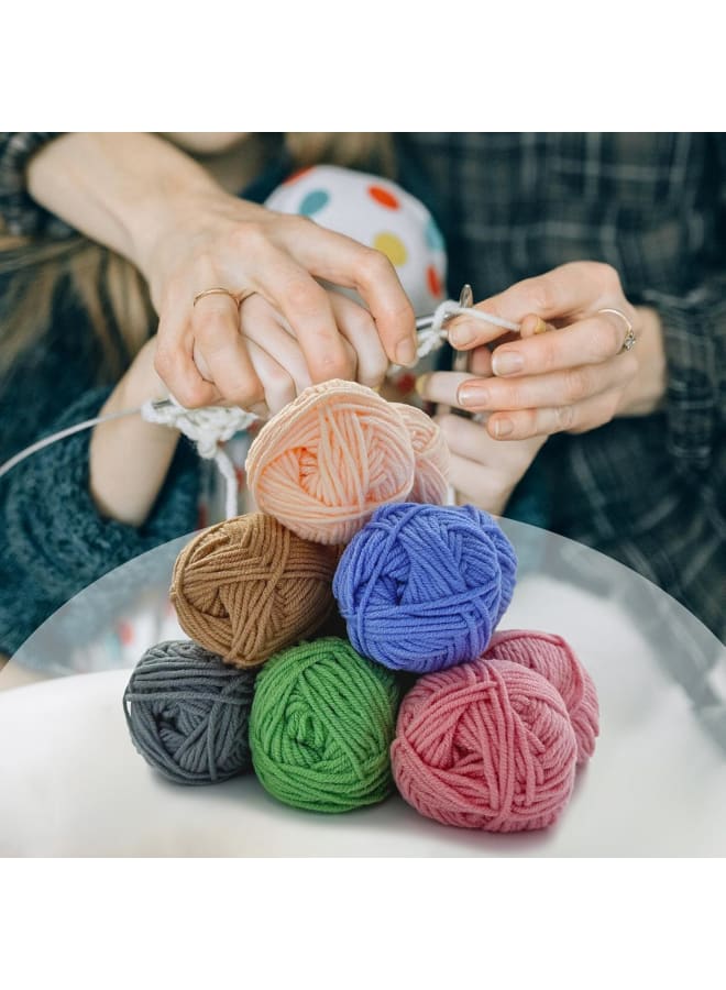 Crochet Kits for Beginners Adults,Crochet Yarn Acrylic Double Knitting Wool for Crochet，Yarn for Crochet Acrylic Wool for Knitting 6 x 25g with 4mm Crochet Hook (Meranti)  - Image 5