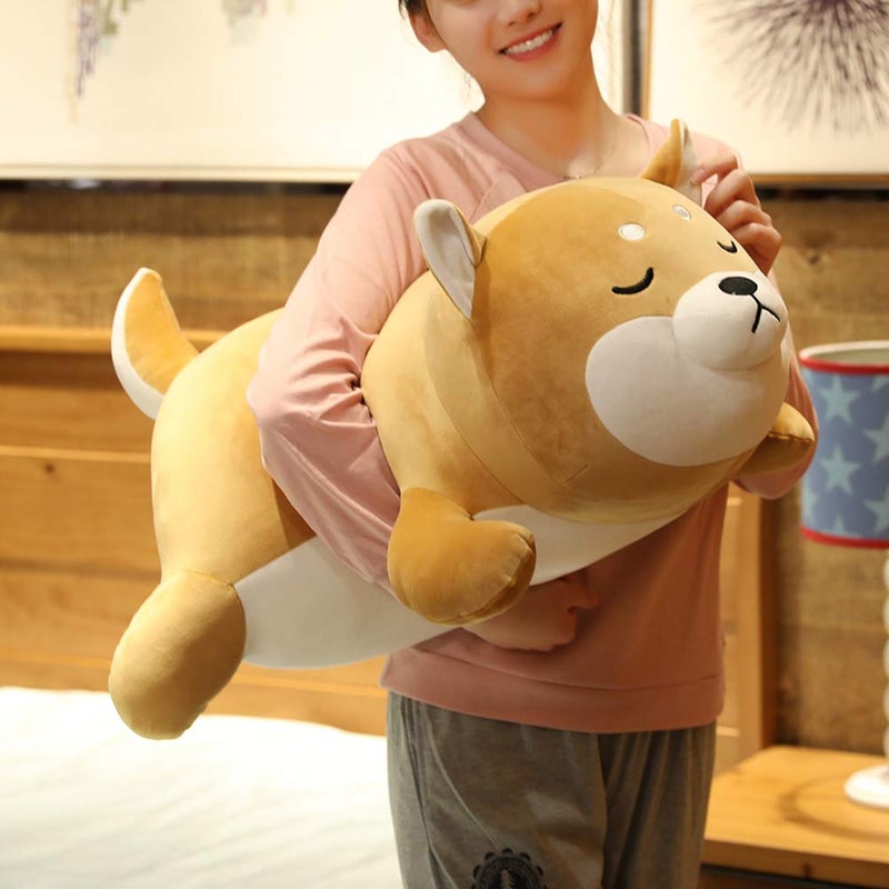 ERDAO Shiba Inu Plush PillowSoft Corgi Stuffed Animals Toy Cute Sleeping Puppy Doll Gifts for Kids Smiling Eyes 295 inch - Image 3