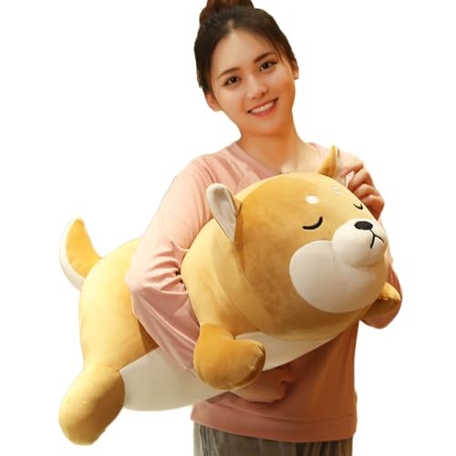 ERDAO Shiba Inu Plush PillowSoft Corgi Stuffed Animals Toy Cute Sleeping Puppy Doll Gifts for Kids Smiling Eyes 295 inch - Image 1