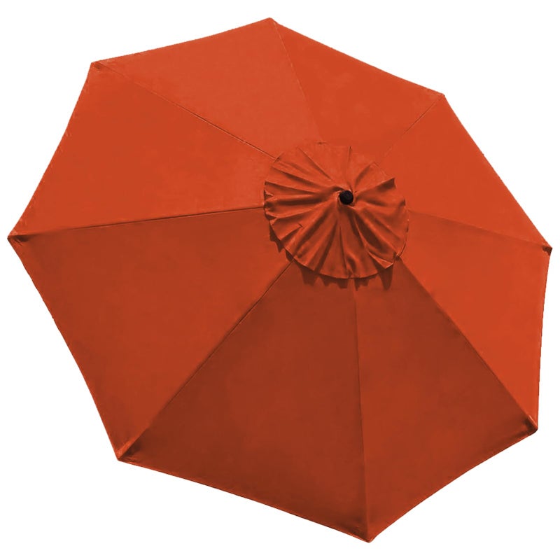 EliteShade USA 9FT Patio Umbrella Replacement Covers 8 Ribs Market Umbrella Canopy Cover (CANOPY ONLY) (Rust) - Image 1