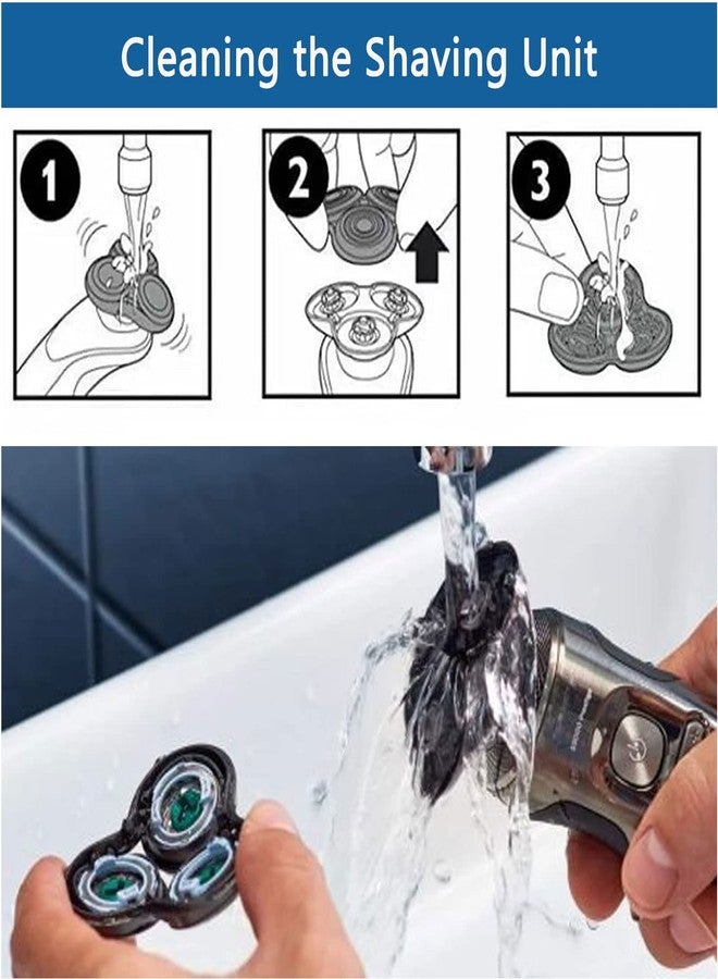 Gleway SH60/72 Replacement Heads Compatible with Philips Series 6000 Razor Shavers SH60 Shaver Replacement Blades Skin Protect Super Compatible with Norelco Series 6000 Model S6810/82, S6850/85 - Image 3