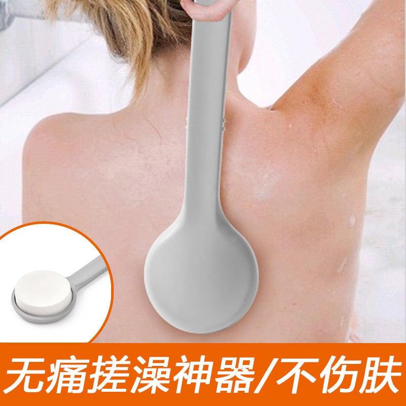 New long-handled sponge bath brush rubbing back brush falling in love with bathing scrubber face scrubber skin massager direct sales - Image 1