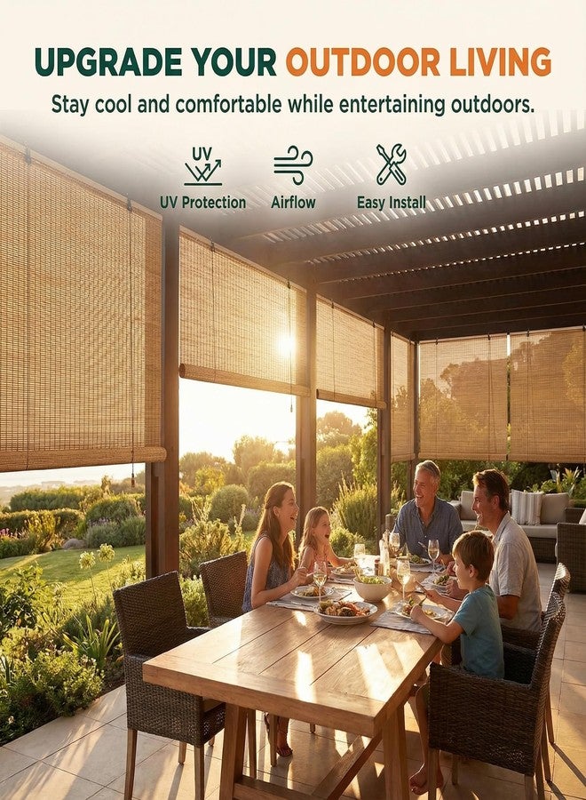 EVOZEN Bamboo Blinds for Interior Windows, Bamboo Window Shades, Custom Bamboo Blinds, Bamboo Shades, Bamboo Blinds for Outdoor Patio,Hand Weave Easy to Install for Decks, Porches, Backyards - Image 5