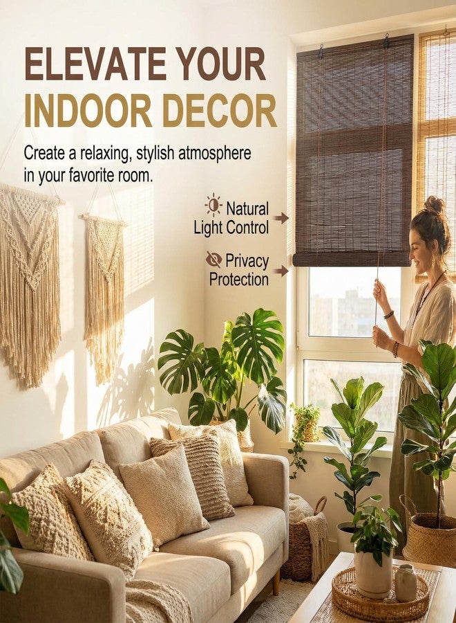 EVOZEN Bamboo Blinds for Interior Windows, Bamboo Window Shades, Custom Bamboo Blinds, Bamboo Shades, Bamboo Blinds for Outdoor Patio,Hand Weave Easy to Install for Decks, Porches, Backyards - Image 3