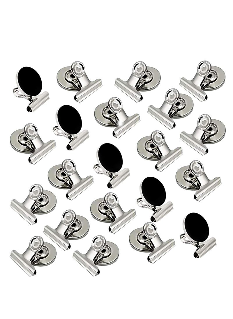 Generic 20 Pack Fridge Refrigerator Magnets, Strong Magnetic Clips for Whiteboard, Office, Locker, Photo Displays, Heavy Duty Magnetic Clips (30mm Wide) 