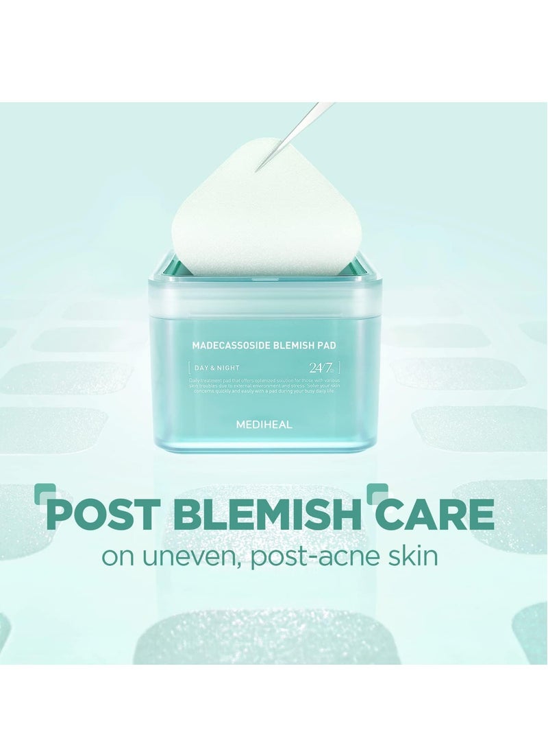 MEDIHEAL - Mediheal Madecassoside Blemish Pad | Square Cotton Facial Toner Pads With Centella Asiatica & Madecassoside | Anti Blemish Face Pads To Improve Uneven Skin Tone | 100 Pads - Image 1