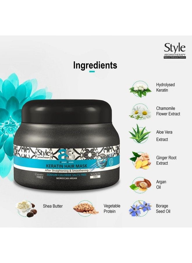 style aromatherapy - Professional Keratin Treatment Hair Mask Sls/Sles Free Salt Free Sulphate Free After Straightening & Smoothening 200 Ml - Image 1