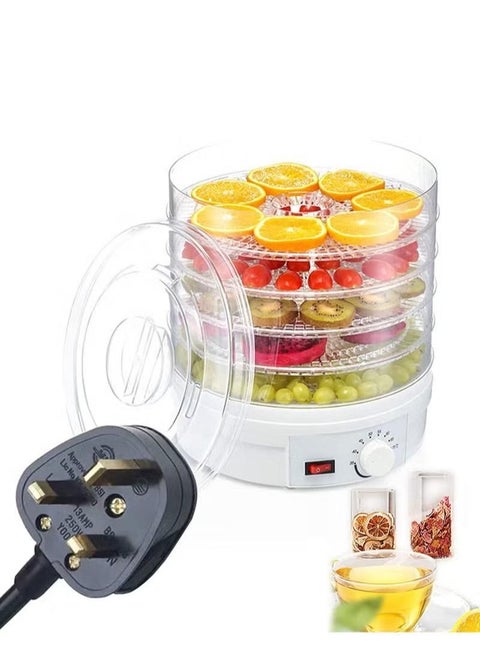 Electric Food Dehydrator, 5 Tier Dehydrator for Food and Jerky, Temperature Control Dryer for Fruit Vegetables Meat Jerky Dog Treats, White