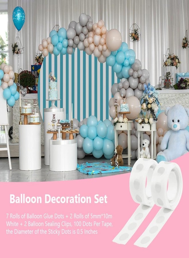Ainiv 700 PCS Balloon Sticky Dots, Double Sided Dot Stickers with 21 Yds White Satin Ribbon, Clear Removable Round Sticky Tack No Trace Waterproof Dots for Craft Gift Wrapping Wedding Xmas Decoration - Image 4