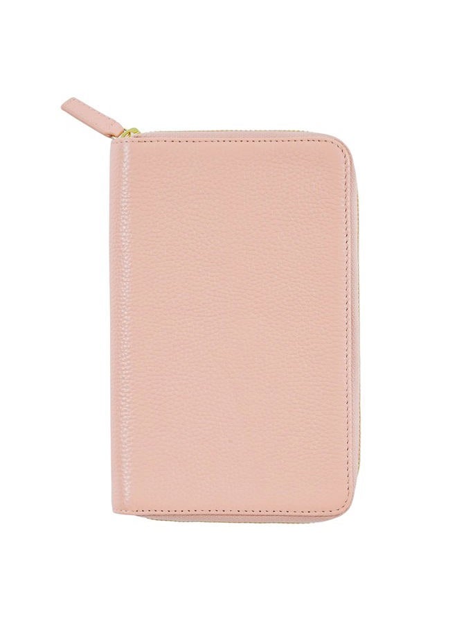Moterm Zippered Leather Cover for Weeks - Fits Hobonichi Weeks and Weeks Mega (Pebbled-Dusty Rose) - Image 1